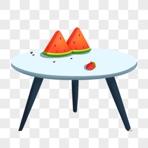 桌子上的西瓜图片