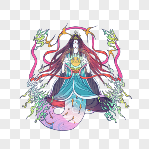 女娲造人图片