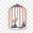 牢笼里哭泣的的美人鱼图片