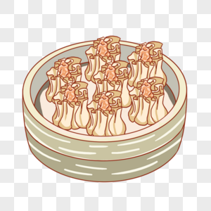 元素  |马家烧麦地域美食沈阳插画  |卡通沈阳美食照片  |沈阳南关天