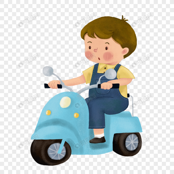 小男孩骑车图片
