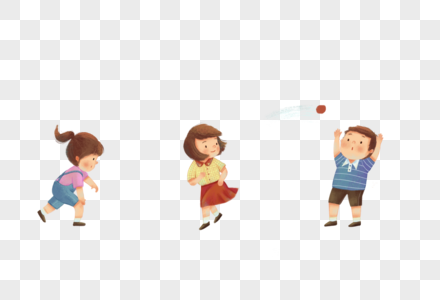 丢沙包的孩子图片素材