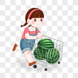 结婚买三金夏天买西瓜的女孩素材