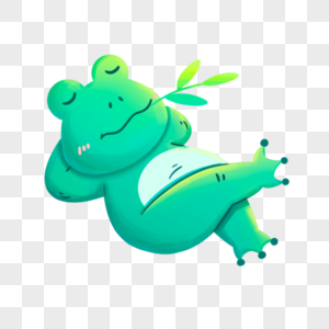 躺着的青蛙图片素材
