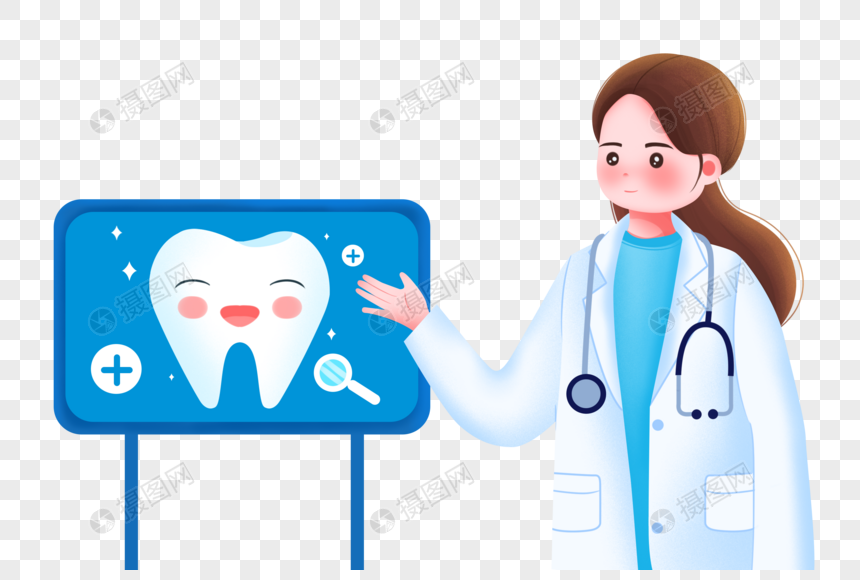牙医讲解牙齿健康图片