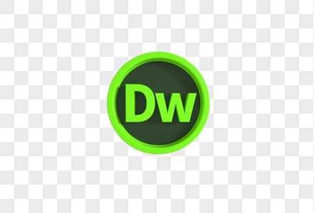 创意C4D设计软件Dw图标3D立体模型图片