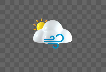 创意C4D天气图标3D立体模型高清图片