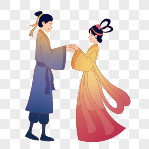 牛郎织女皮影戏元素素材
