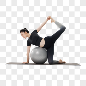 女性瑜伽健身运动形象图片