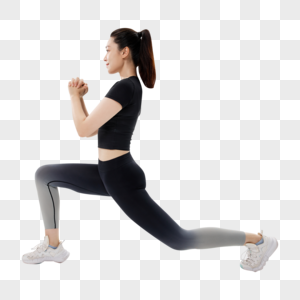 健康女性做锻炼热身运动图片