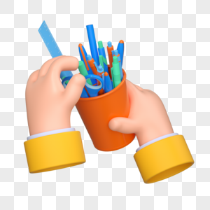 3DC4D立体手势学习文具双手知识图片