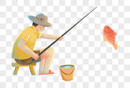 钓鱼的人图片
