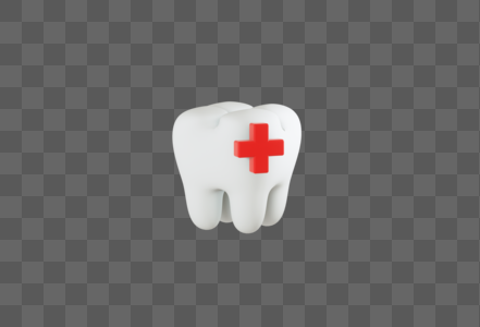 创意C4D医疗牙科图标3D立体模型图片