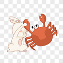 逮螃蟹的玉兔图片