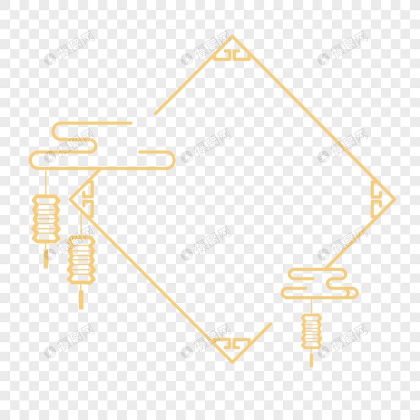 金色国风边框图片
