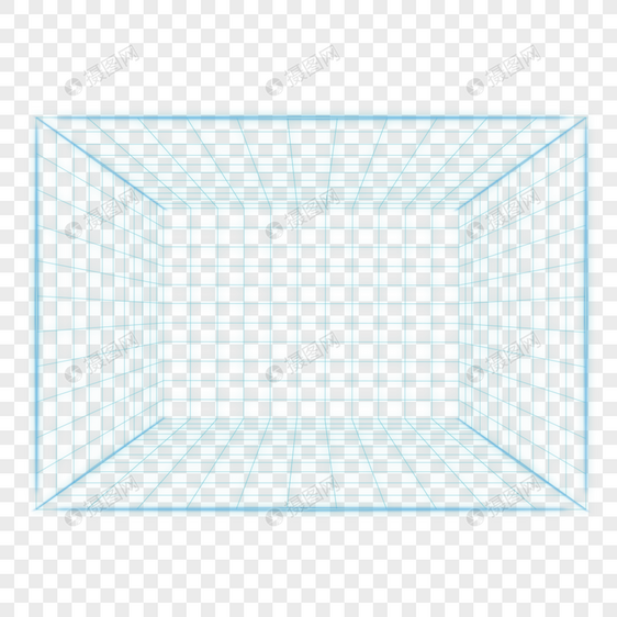 互联网网格空间透视免抠底纹图片