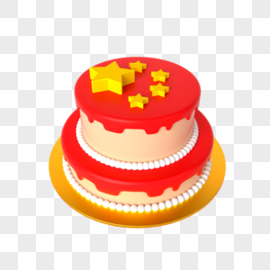 3d生日蛋糕国庆装饰图片