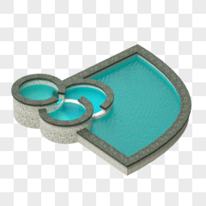 3d立体水池池子景观图片