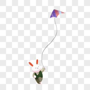 放风筝的兔子图片