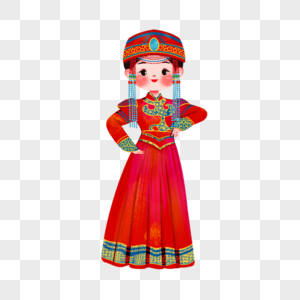 蒙古族女孩民族人物素材高清图片