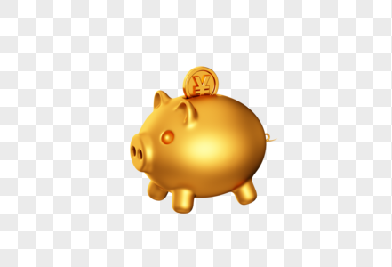 创意C4D小猪存钱罐理财3D立体模型图片