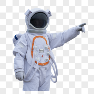 穿着宇航服的宇航员指远方图片