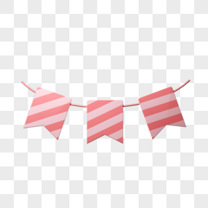 C4D粉色彩旗高清图片