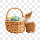 复活节彩蛋的小兔子图片