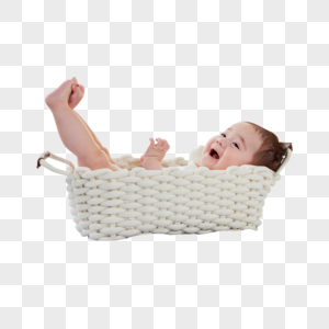婴儿篮里的宝宝图片