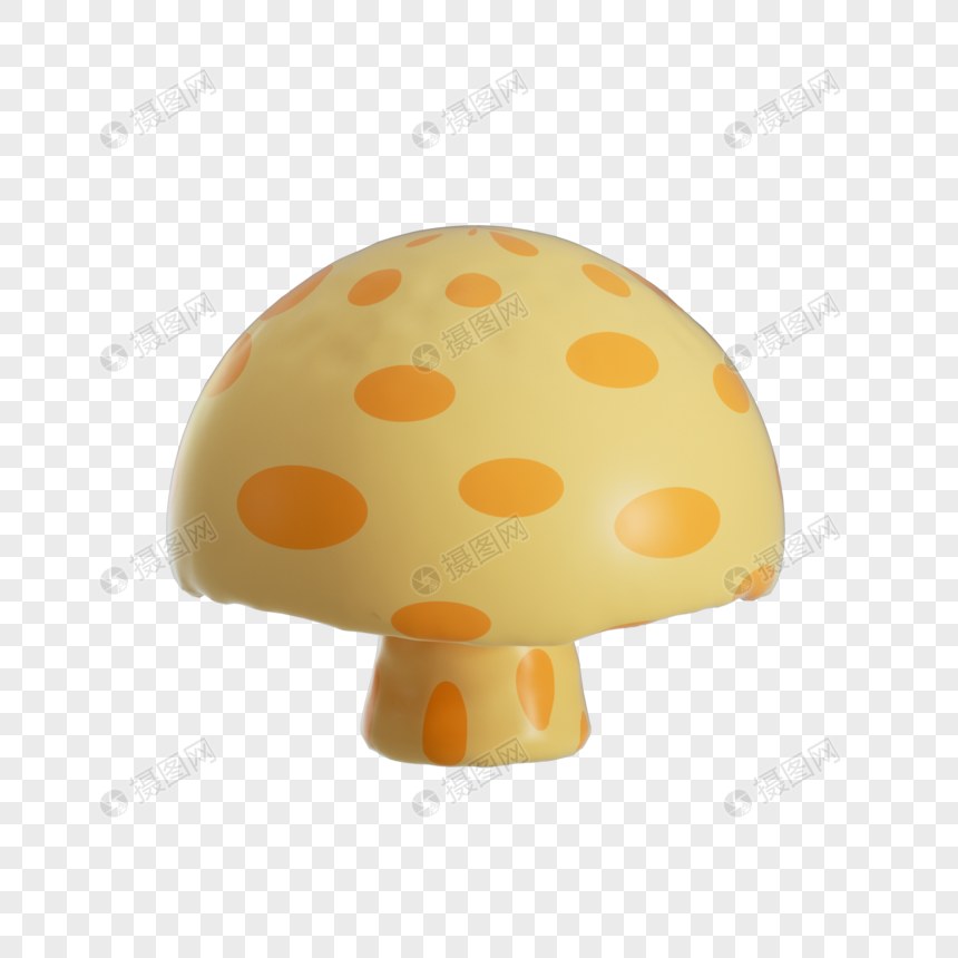 C4D卡通蘑菇图片