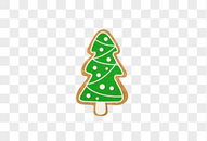 创意C4D可爱圣诞树姜饼图标图片