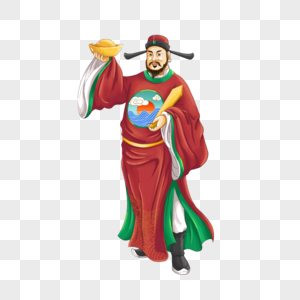 拿着元宝的曹国舅图片素材