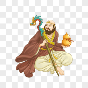 铁拐李八仙过海.图片素材