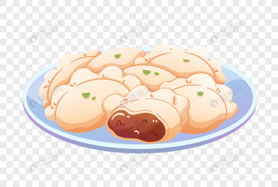 一盘饺子图片