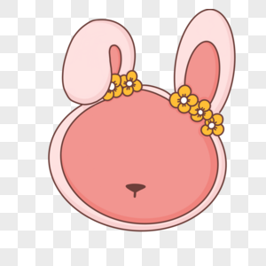 边框花边粉色可爱兔子边框动物边框花花边框图片