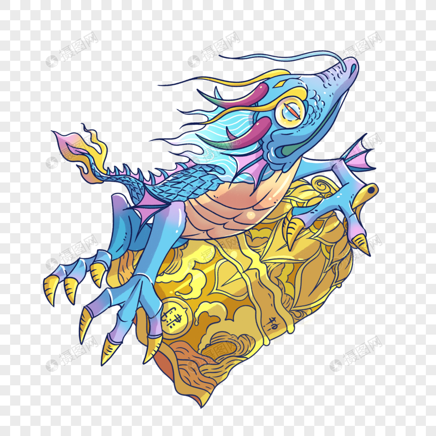 蒲牢元素素材下载正版素材402422584摄图网