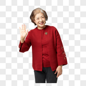 中国风老奶奶打招呼图片