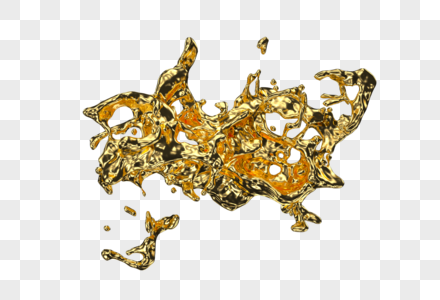 C4D金色液体高清图片