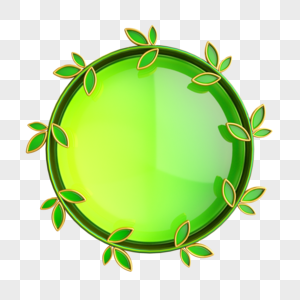 3DC4D立体春天春季边框绿色中式图片