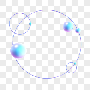酸性装饰模型球圆环图片