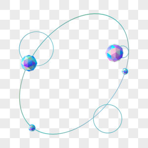 3DC4D立体酸性装饰模型球椭圆高清图片