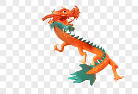 3d立体中国龙主题模型元素图片