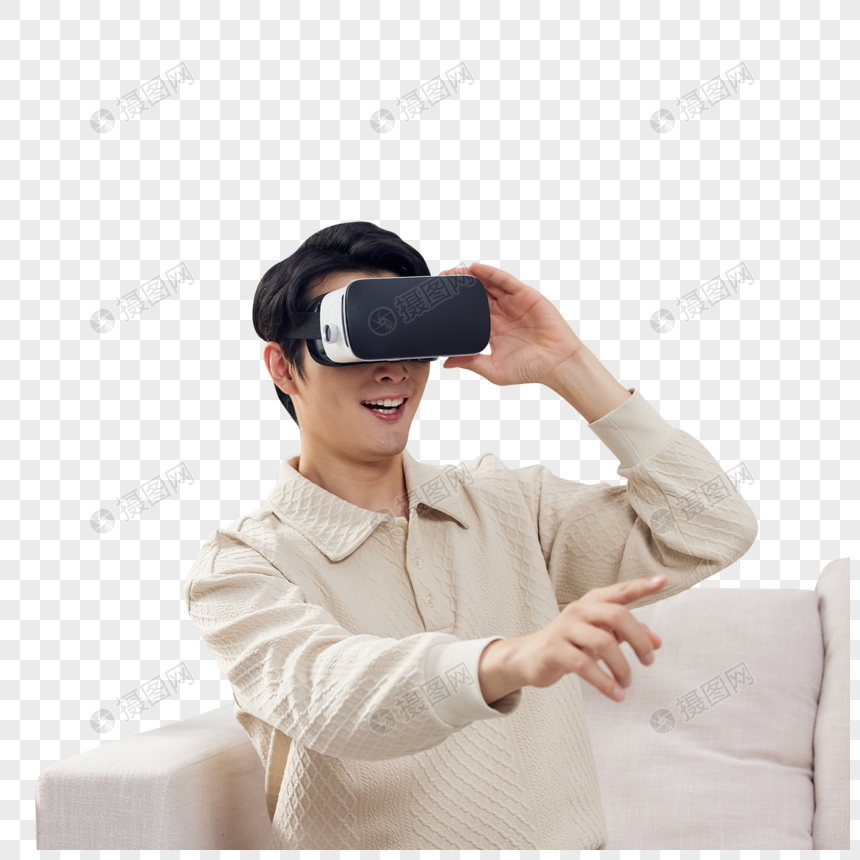 居家男性体验vr设备图片