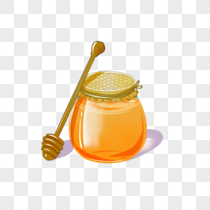 蜂蜜春天罐子高清图片
