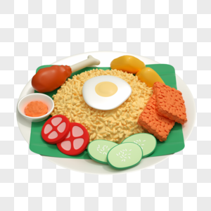 立体食物炒饭米饭图片