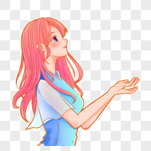 双手伸出图伸出双手的女孩素材