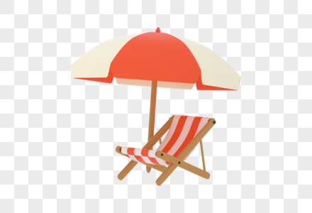 遮阳伞与沙滩椅图片