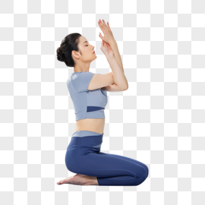 年轻健康女性瑜伽运动图片