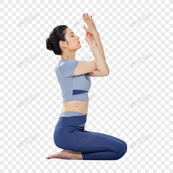 年轻健康女性瑜伽运动图片