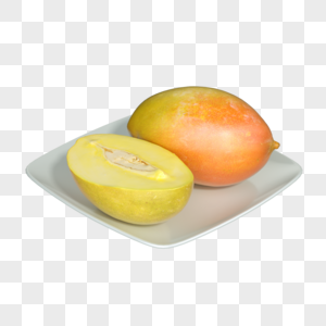3DC4D立体春季水果食物芒果拼盘图片